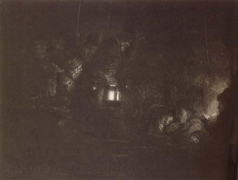 REMBRANDT Harmenszoon van Rijn The Adoration of the  Shepherd A Night piece Norge oil painting art
